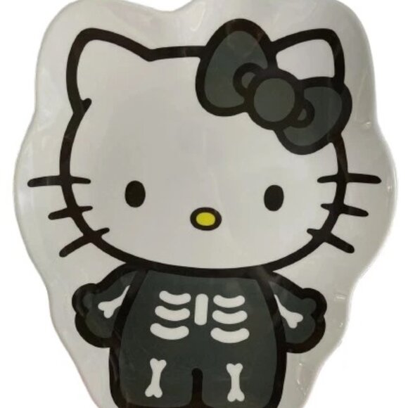 Hello Kitty Skeleton Serving Plate Tray Halloween Brand NEW Sanrio Melamine - Picture 2 of 3